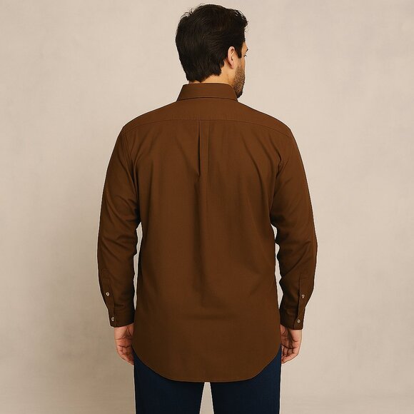 Tommy Hilfiger Men's Dark Brown Casual Button Down Shirt Size XL - Picture 2 of 6